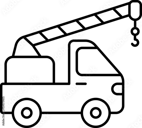 Public, Service special and Municipal Transport Line Icons Set — Thin Linear Vector Symbols .