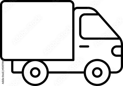 Public, Service special and Municipal Transport Line Icons Set — Thin Linear Vector Symbols .