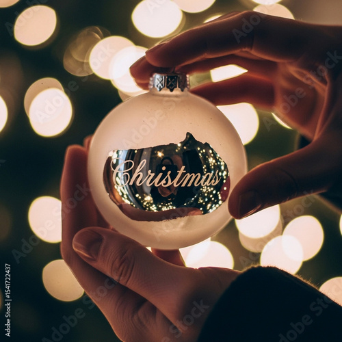 Hands Holding Christmas Orn...