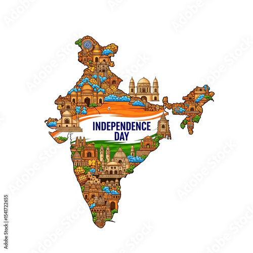 India Independence Day Map ...