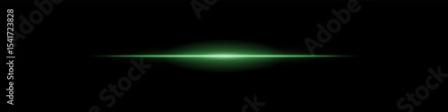 Elegant soft green horizontal beam glowing on a dark background. A subtle flare evoking sunrise energy, cinematic transitions, or the first blink of futuristic awakening.