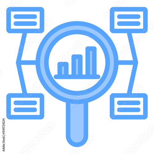 Data Classification Blue Icon