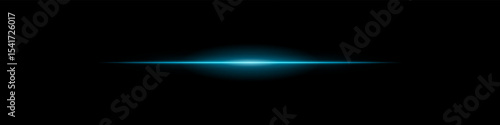 Elegant soft blue horizontal beam glowing on a dark background. A subtle flare evoking sunrise energy, cinematic transitions, or the first blink of futuristic awakening.