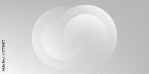 A minimalist abstract background featuring overlapping curves and circular shapes in various shades of gray, creating a smooth gradient and subtle depth