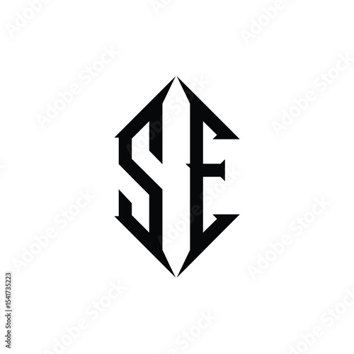 Free Download SE monogram logo design letter text name symbol monochrome logotype alphabet character simple logo - GFXLoad
