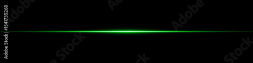 Green laser light beams streak across dark background with glowing neon flare and digital energy effect. Fast motion and futuristic shine evoke speed, power and tech. Vector abstract party design.