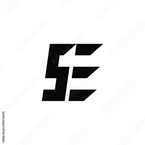 SE monogram logo design letter text name symbol monochrome logotype alphabet character simple logo