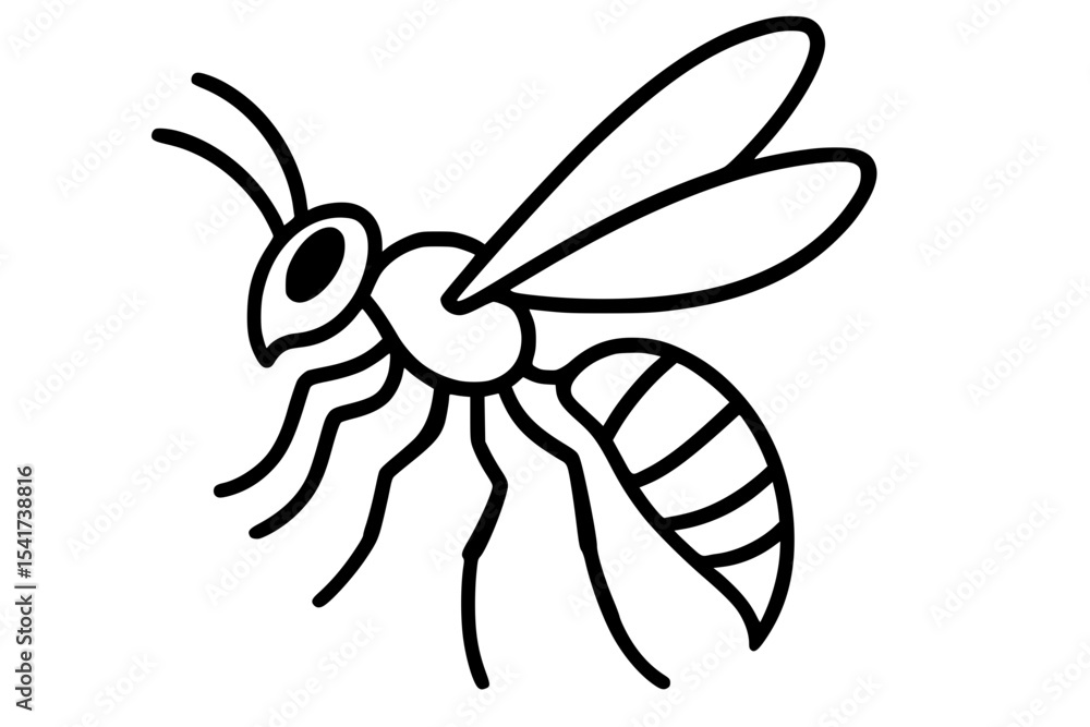Elegant Wasp Vector Elegant Wasp Vector