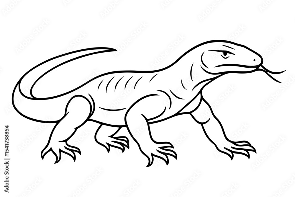 Monitor Lizard Vector Illustration Monitor Lizard Vector Illustration