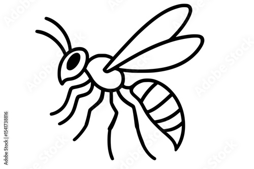 Elegant Wasp Vector