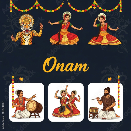 Vibrant Onam Festival Celeb...