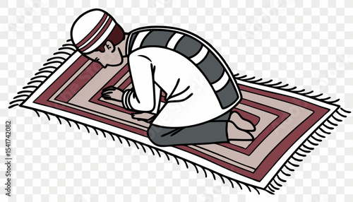 islamic prayer mat half fold 