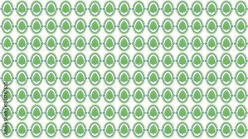 A visually appealing seamless patterned design featuring green leaf symbols enclosed in circles, designed for backgrounds, fabrics, and environmentally-themed projects.