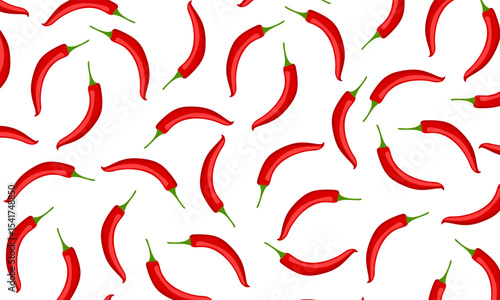Chilli pepper seamless. Chili seamless pattern on color background