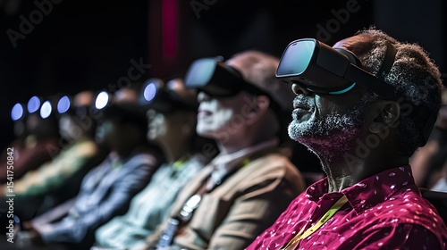 Diverse Audience Experiencing Virtual Reality Technology in Event Space