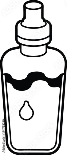 Minimalist Blotting Toner Bottle Icon.