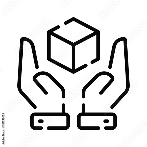 A customizable outline icon of creative modelling