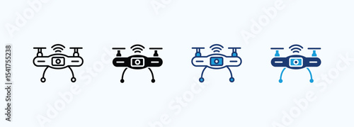 Drone icon set multiple style collection