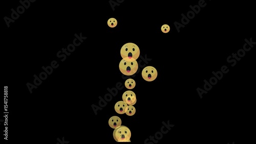 surprise emoji icon come from bottom.