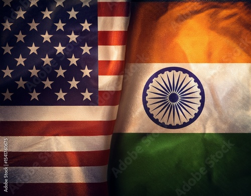 india and usa flag background