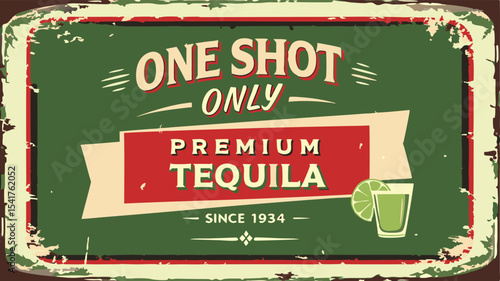 vintage poster of vintage tequila