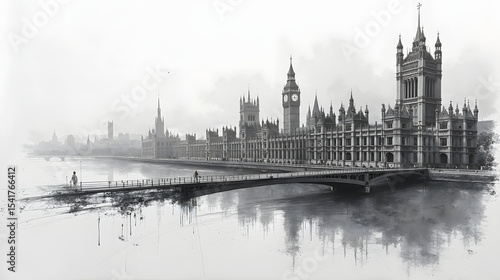 A pencil sketch turning into a real city
