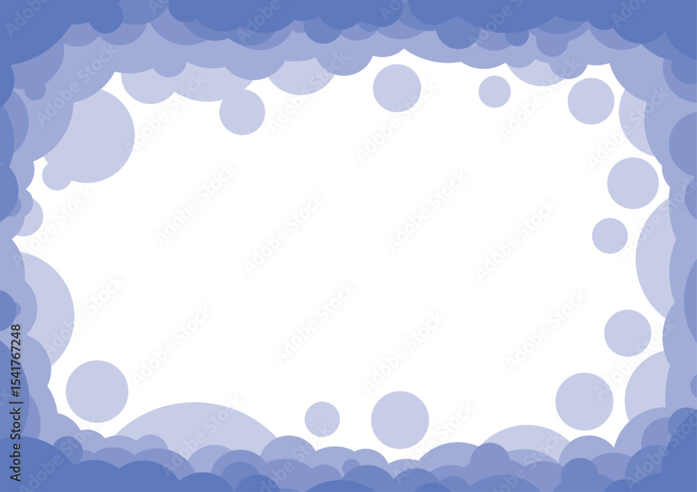Blue frame with bubbles Blue frame with bubbles