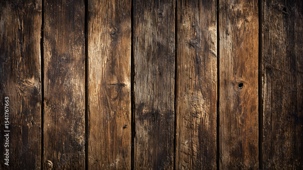 Fototapeta premium Dark Brown Wooden Planks Seamless Texture