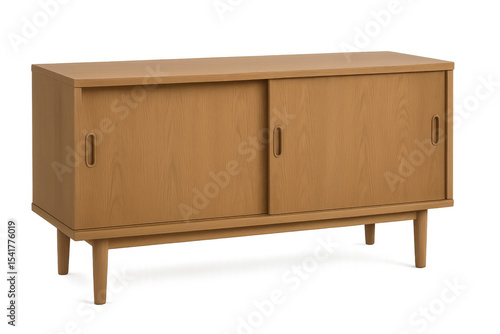 Wallpaper Mural Wooden sideboard with sliding doors on transparent background Torontodigital.ca