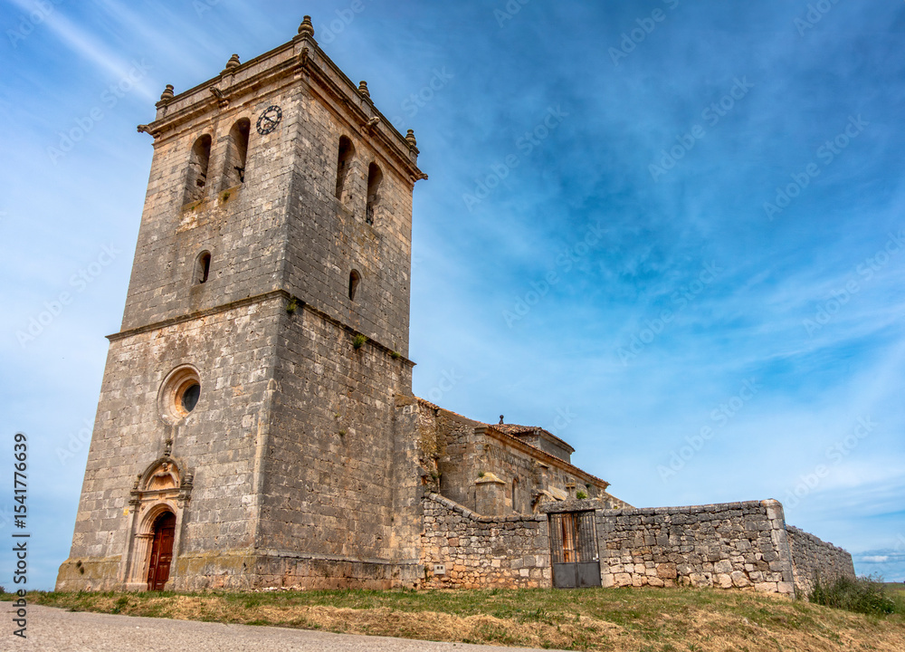 Historic Church of San Pedro in Castrillo-Solarana. Burgos, Castile and Leon, Spain Historic Church of San Pedro in Castrillo-Solarana. Burgos, Castile and Leon, Spain