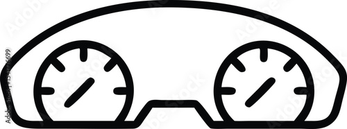 Rating Speed Meter icon- Vector Stock Illustration