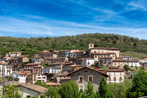 View of the town of Villoslada de Cameros in La Rioja, Spain.