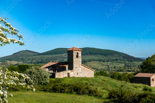 Historic Countryside Landmark - Church of Santa Olalla de la Loma, Cantabria, Spain