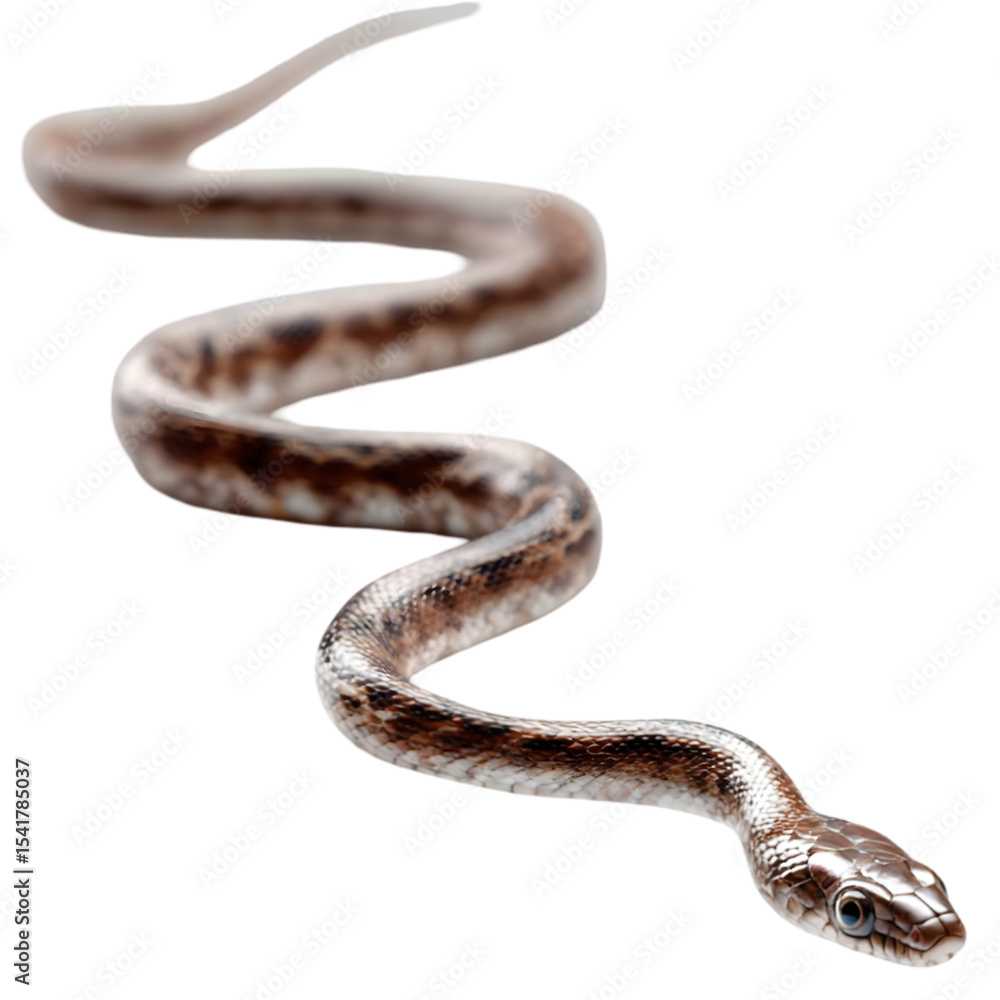 A close-up view of a snake slithering gracefully on a smooth surface, showcasing its patterns and colors A close-up view of a snake slithering gracefully on a smooth surface, showcasing its patterns and colors