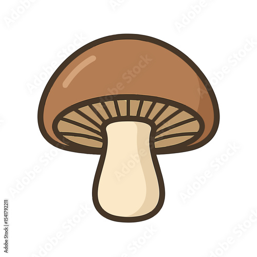 vector mushrooms on a white background