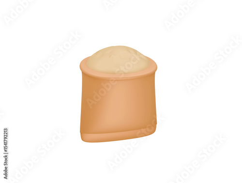 bread flour icon 3d illustration render