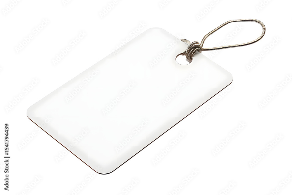 Fototapeta premium Blank White Tag: Perfect for Branding & Design Projects