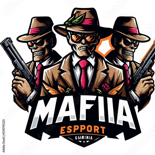 Mafia mascot logo design