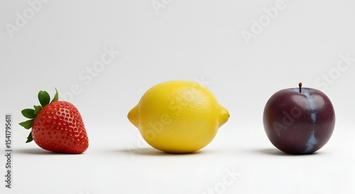 Variety of Fresh Fruits on Minimal Backgrounds – Healthy Lifestyle Concept