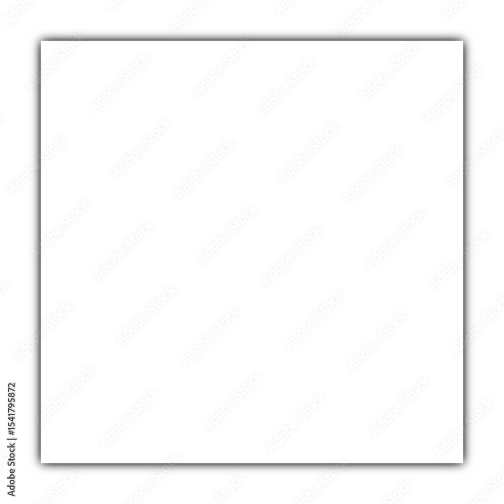 Obraz premium ratio 1;1. white background with shadow of rectangle isolated on transparent background