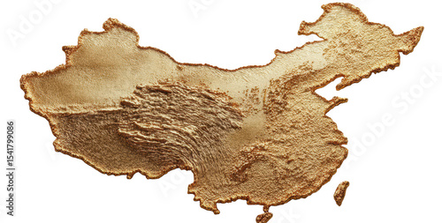 China Terrain Map Image