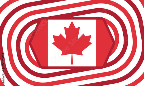 Canada Day. Happy national holiday, celebrated annual in July 1. Canadian flag. Maple leaf. Patriotic symbol and elements. Poster, card, banner and background. Vector illustration