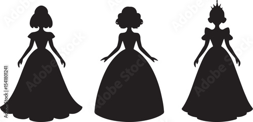 princess silhouette, royal girl, fairy tale princess, queen silhouette, fantasy girl, gown silhouette, tiara girl, fairytale lady, dress silhouette, elegant princess, crown silhouette, royal lady, mag