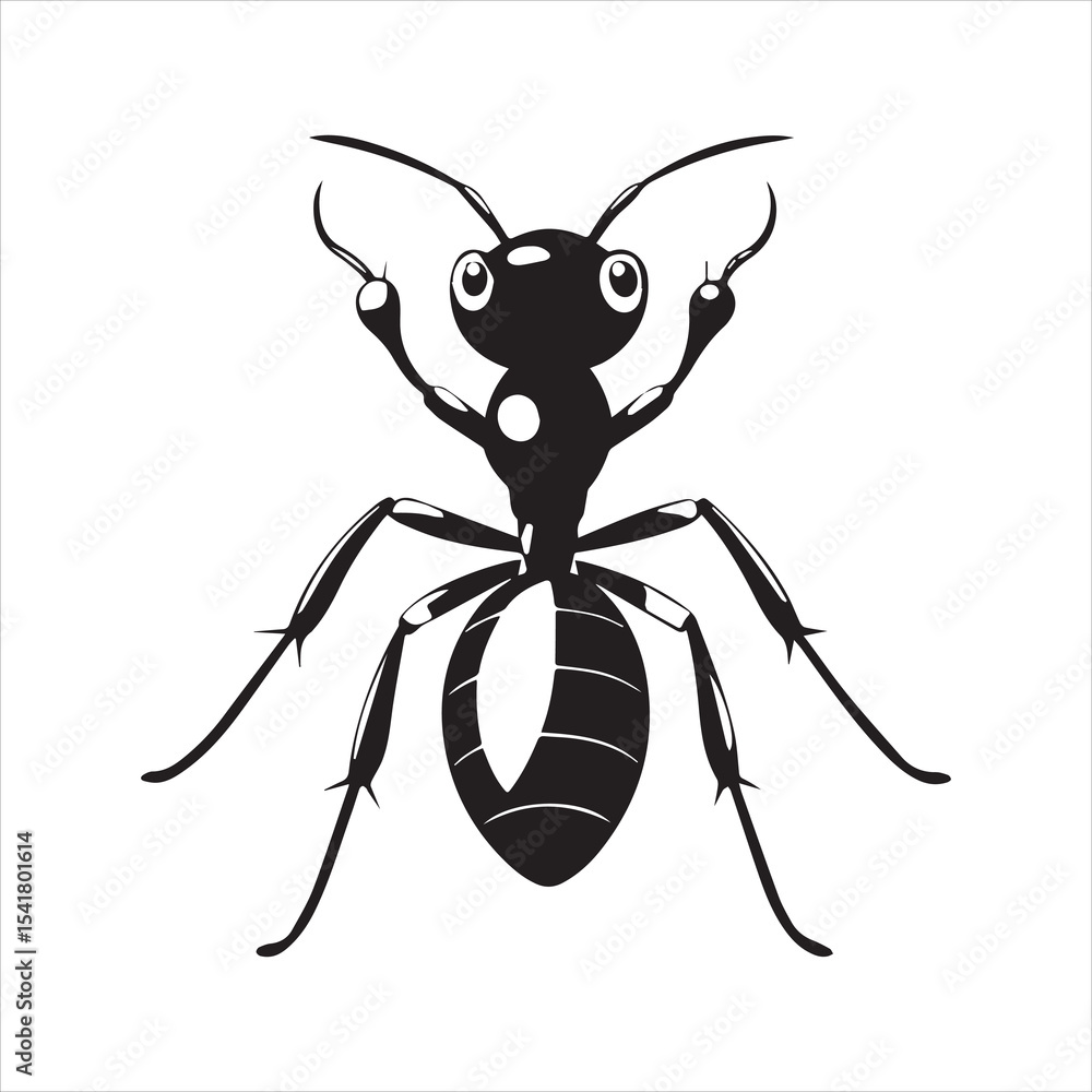 Fototapeta premium ant insect silhouette vector illustration