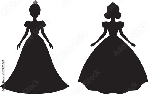 princess silhouette, royal girl, fairy tale princess, queen silhouette, fantasy girl, gown silhouette, tiara girl, fairytale lady, dress silhouette, elegant princess, crown silhouette, royal lady, mag