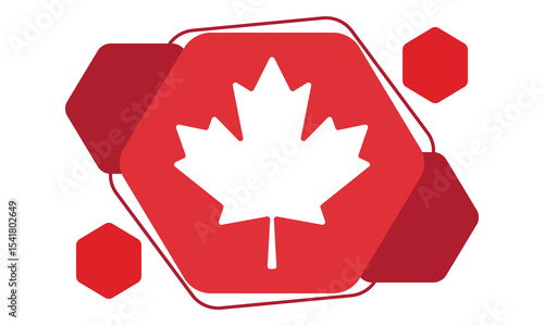 Canada Day. Happy national holiday, celebrated annual in July 1. Canadian flag. Maple leaf. Patriotic symbol and elements. Poster, card, banner and background. Vector illustration