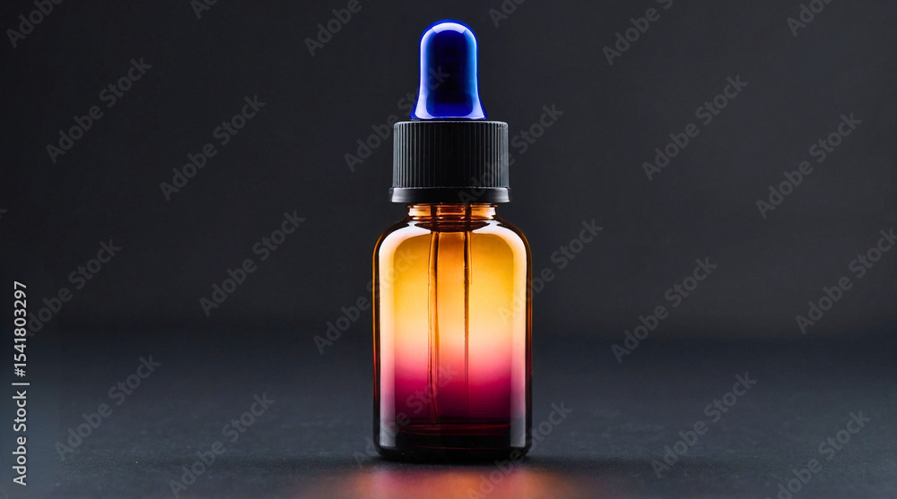 Gradient Glass Dropper Bottle Product Mockup Gradient Glass Dropper Bottle Product Mockup