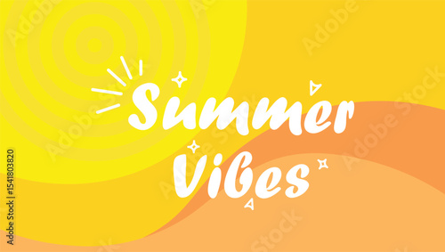 Attractive summer vibes illustration with a sunshine background perfect for warm weather marketing