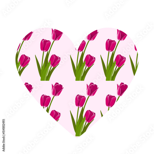 flower heart design greeting card textile design bedsheet design element