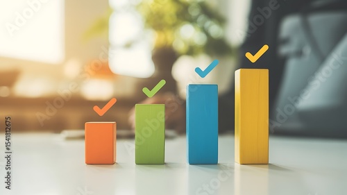 A Minimalist Business Concept Growth, Progress, and Success Visualized